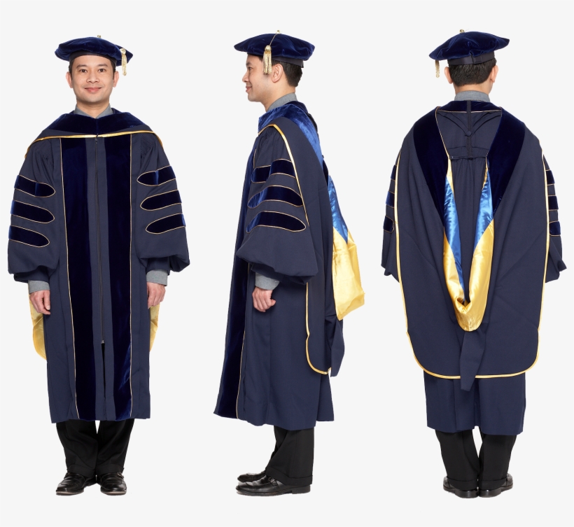 Official Design Phd Gown, Hood, And Cap Made Of Premium - Ucsd Phd Gown, transparent png #8357959