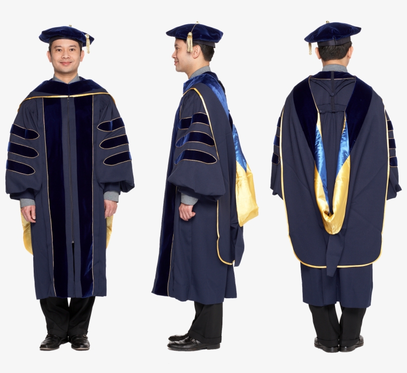 Official Design Phd Gown, Hood, And Cap Made Of Premium Ucsd Phd Gown
