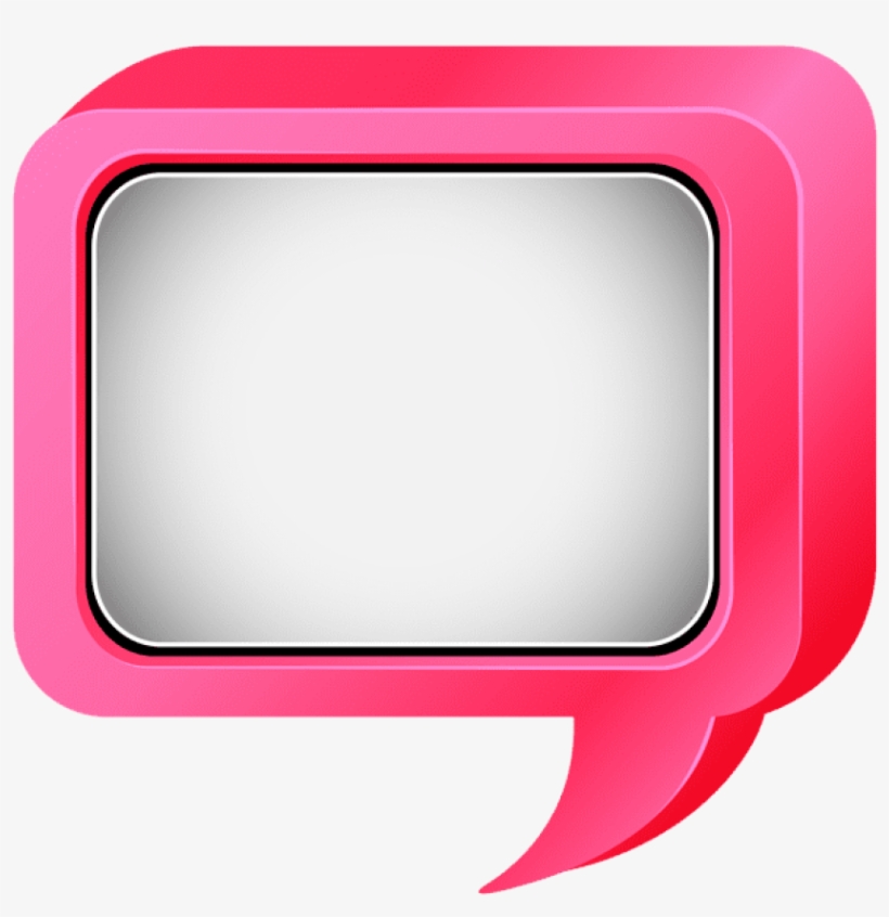 Free Png Download Bubble Speech Pink Png Clipart Png - Television Set, transparent png #8358208