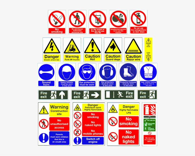 Construction Safety Signs - Signs In A Workplace, transparent png #8359839
