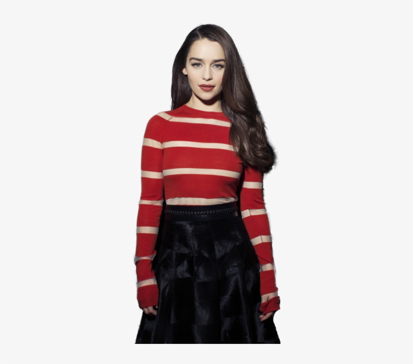 Emilia Clarke Striped Top, transparent png #8360198