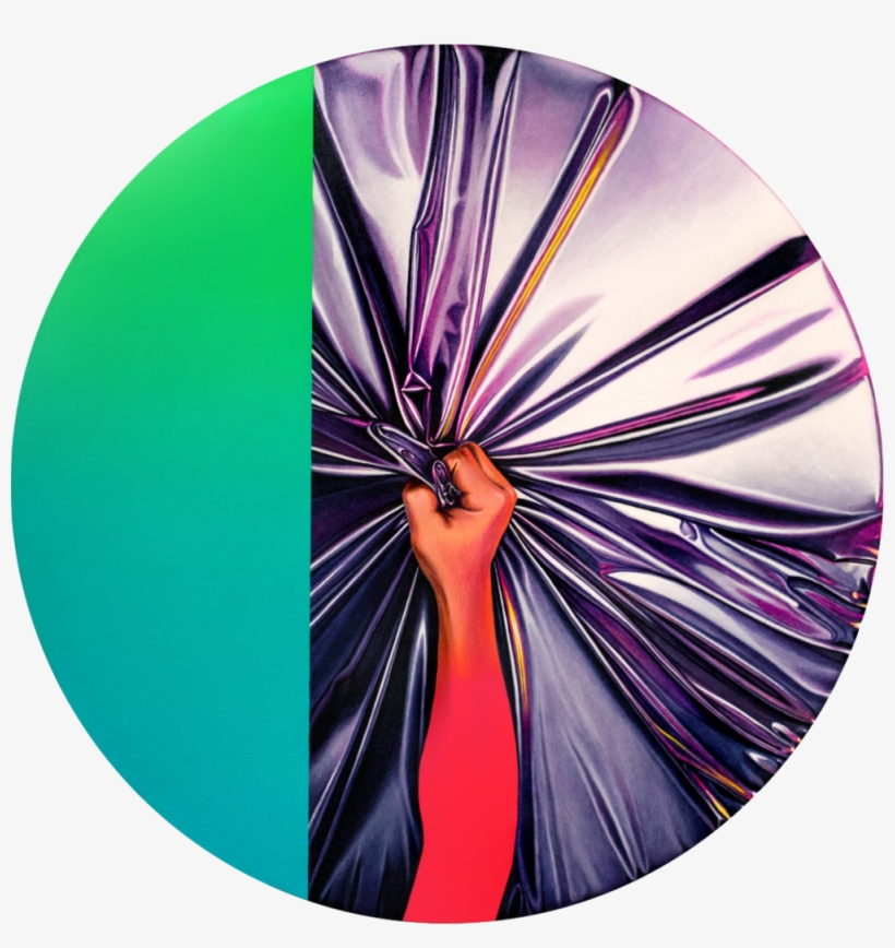 Srm Untitled Circular 80x80cm 2018 Acrylic On Canvas - Circle, transparent png #8360772