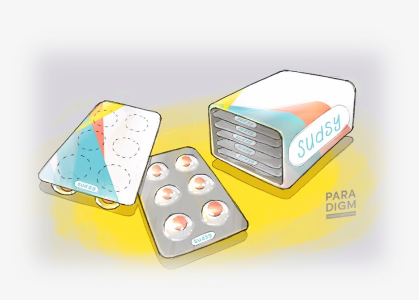 Sudsy Blister Pack - Graphic Design, transparent png #8360807