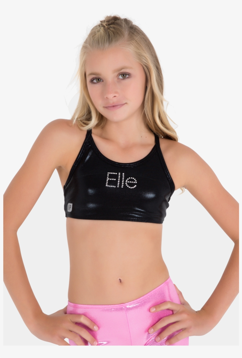 Personalized Black Mystique Crop Top - Sylvia P Pretty In Pink, transparent png #8360837