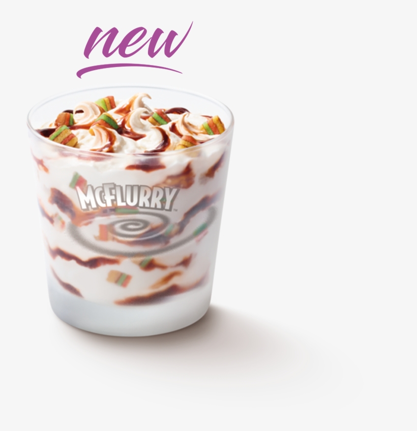 Hamburger Food Fries French Halal Mcflurry Mcdonalds - Gula Melaka Mcflurry With Rainbow Bites, transparent png #8361818