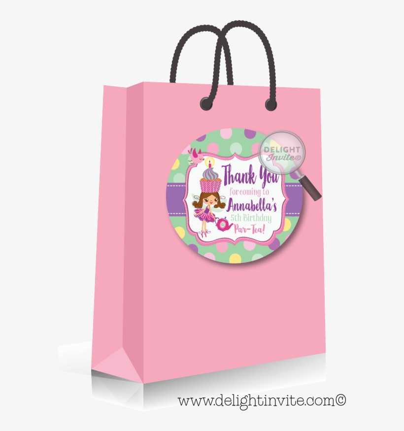 Fairy Tea Party Sticker Tags - Greeting Card, transparent png #8362002