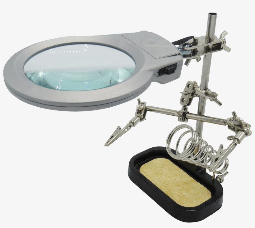 Pcb Helping Hand Assistant, Led Magnifying Glass Rnd - Eye Shadow, transparent png #8362486