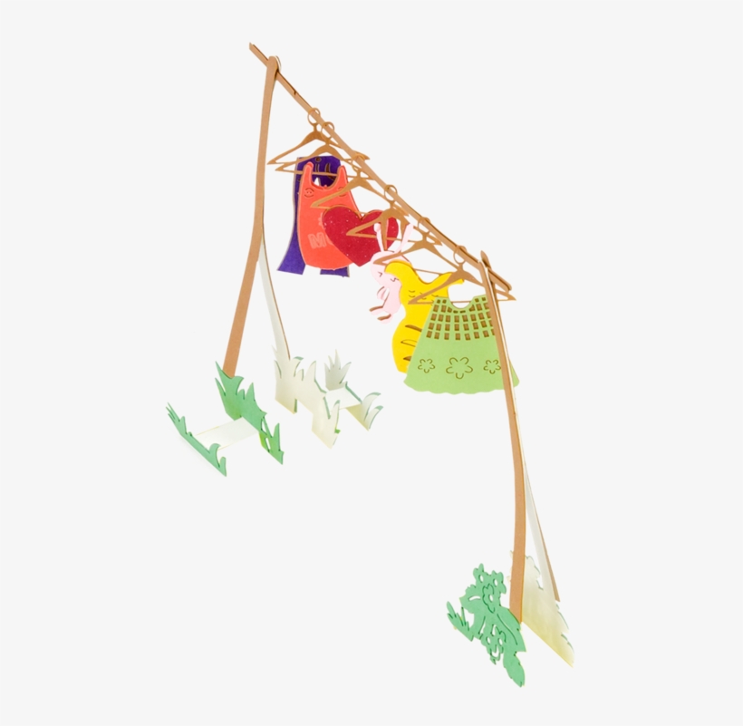 Clothes Line-mom Pop Up Card - Illustration, transparent png #8362552