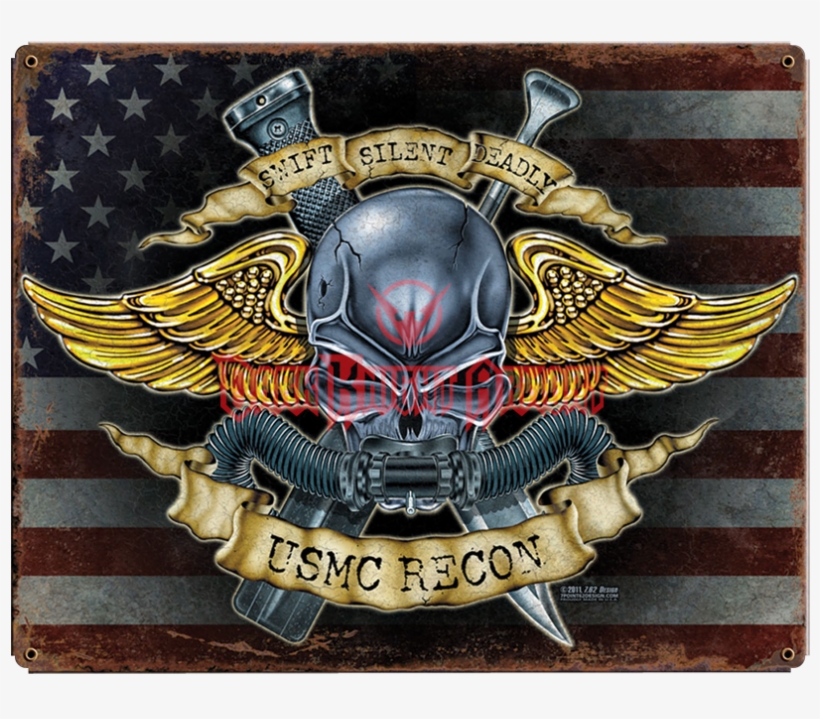 Usmc Recon Jack Of All Trades Vintage Steel Sign - Marine Corp Recon Tattoos, transparent png #8363510