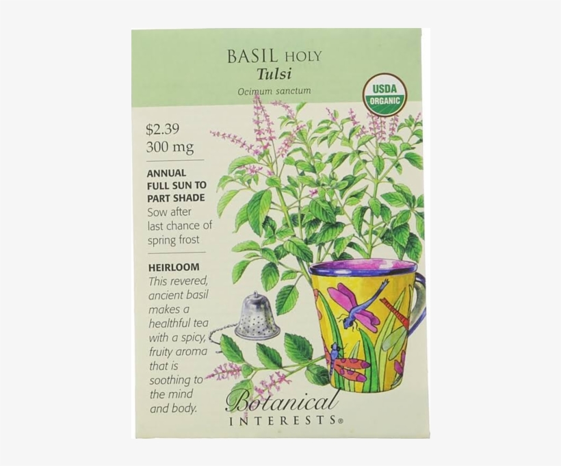 Botanical Interests Basil Holy Tulsi - Holy Basil Seeds, transparent png #8363539