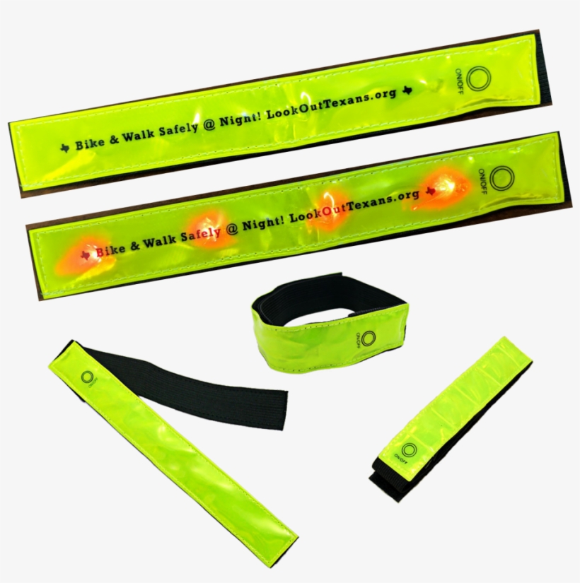 P Ref 1893 Reflective Arm Band With Flashing Leds - Plastic, transparent png #8363681
