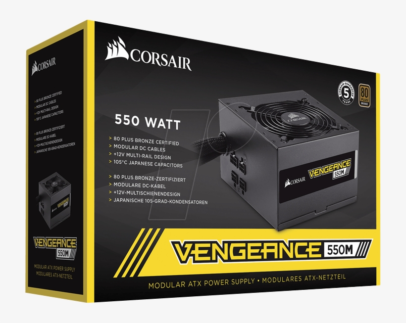 Corsair Vengeance 550m 550w Atx - Corsair Hx1200 80 Plus Platinum, transparent png #8364015