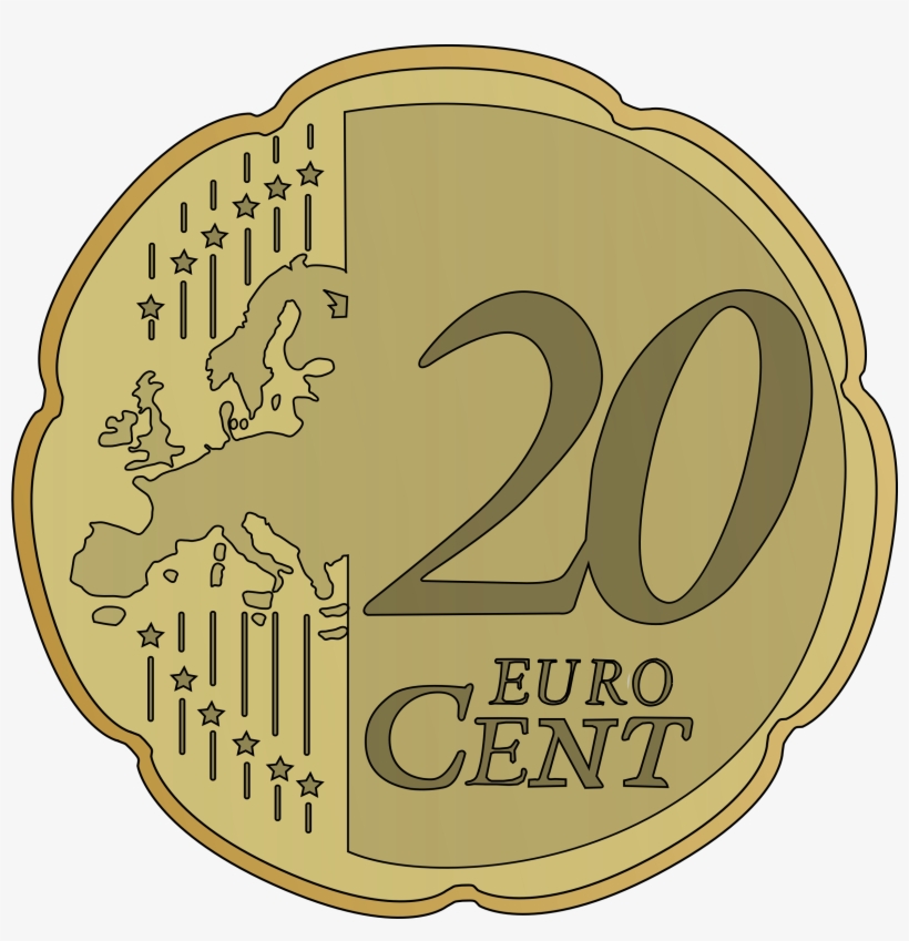This Free Icons Png Design Of 20 Euro Cent, transparent png #8364101