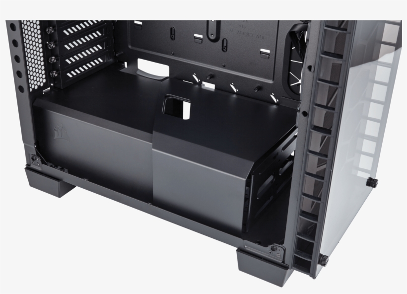 Corsair Crystal Series 460x Rgb Compact Atx Mid - Corsair 570x Psu Cover, transparent png #8364152
