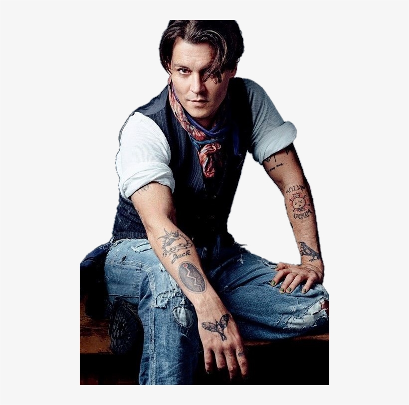 Johnny Depp Leg Tattoo, transparent png #8364770
