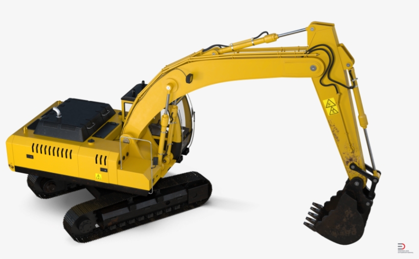 6 Tracked Excavator Rigged Royalty Free 3d Model Bulldozer