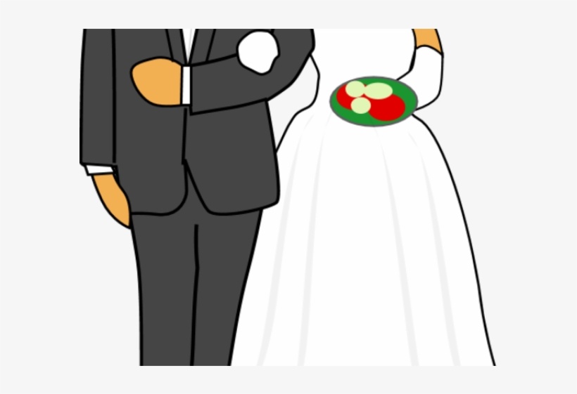 Bride Groom Cartoon Character Png And Vector Image - Husband And Wife Clipart Png, transparent png #8365063
