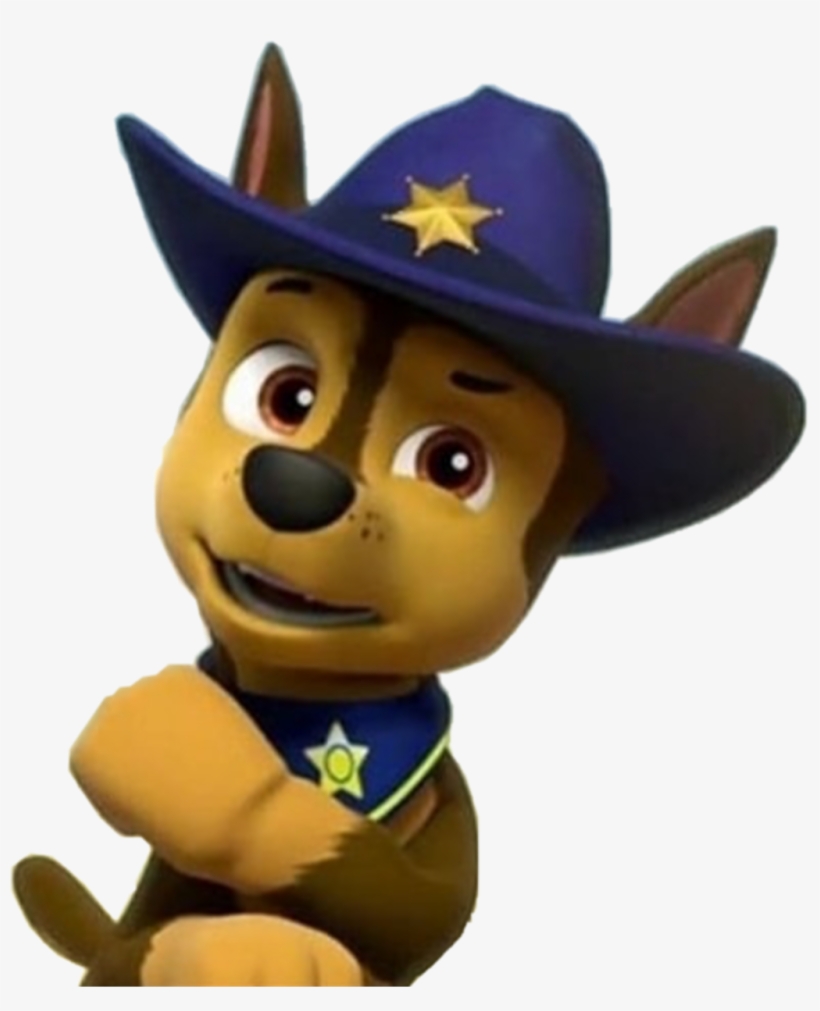 Chase Sticker - Paw Patrol Cowboy Chase, transparent png #8365915