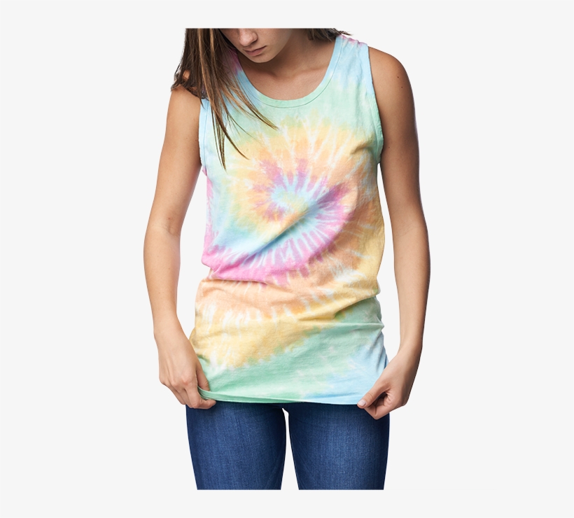 Tie-dye Tank Top - Girl, transparent png #8366337