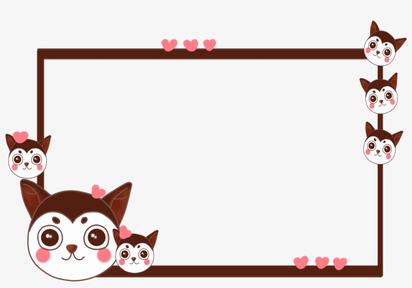 Border Cartoon Q Version Dog Png And Psd - Cartoon, transparent png #8367217