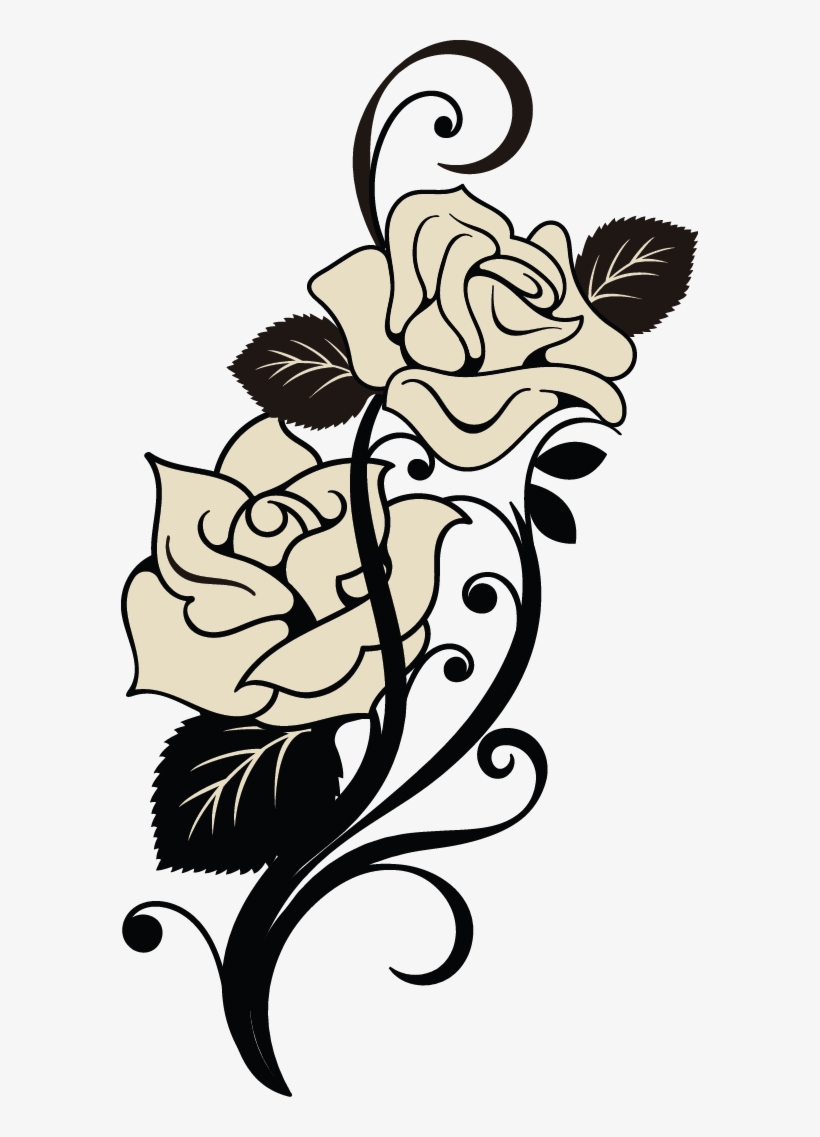 White Black Flower - Illustration, transparent png #8367231