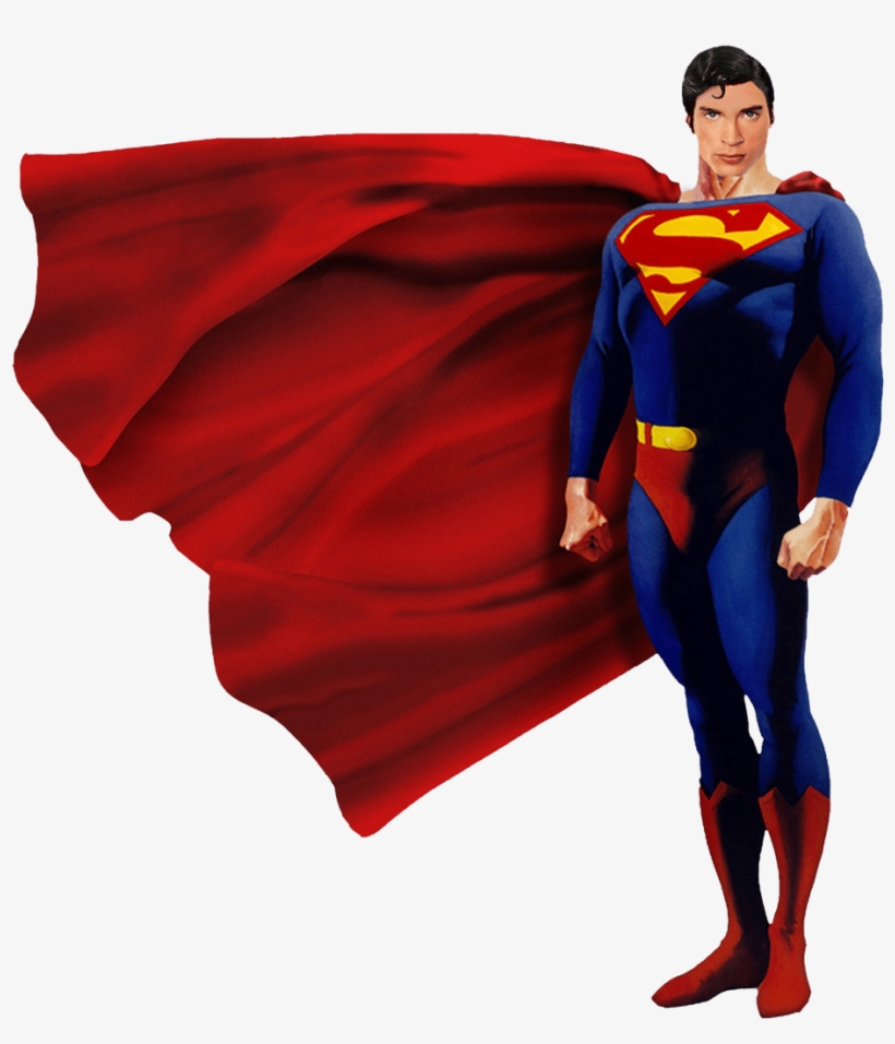 Blue Superhero Cape Clip Art - Superman With A Mask, transparent png #8367823