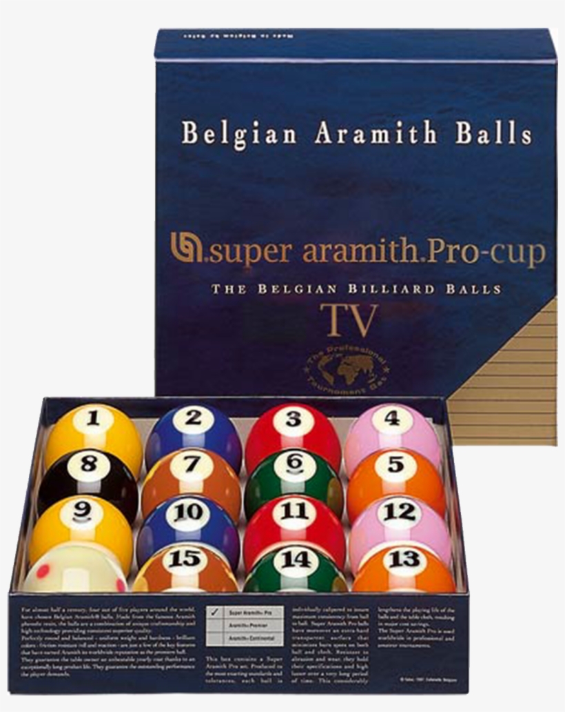 Aramith Tv Pro Pool Ball - Super Aramith Pro Cup Pool Balls, transparent png #8367825