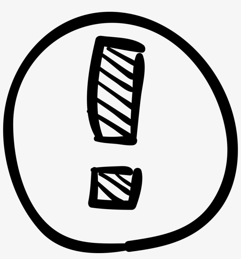 Exclamation In A Circle Sketch Comments - Circle Icon Sketch Png, transparent png #8368598