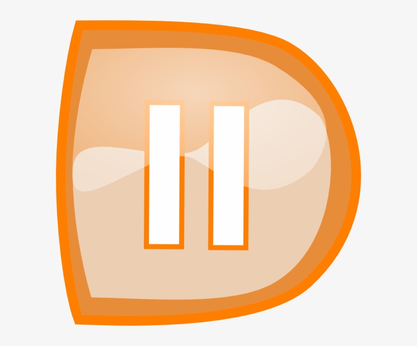Orange Pause Button Clip Art At Clker, transparent png #8368834
