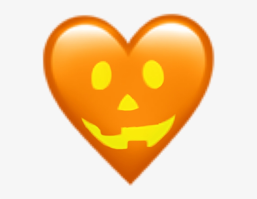 Emoji Iphoneemoji Orange Heart Heartemoji Orangecolor - Heart, transparent png #8369910