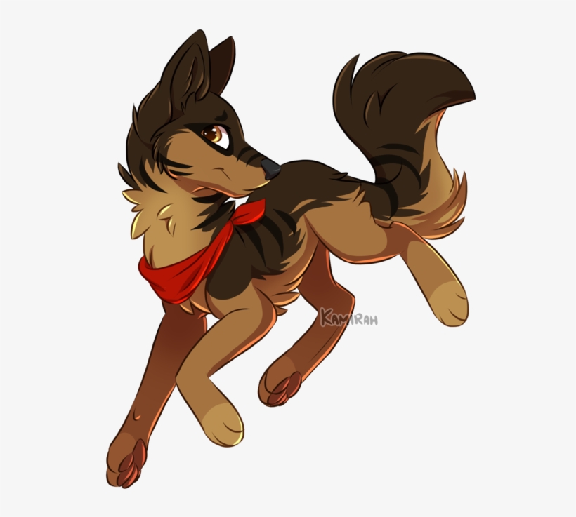 Aveah By Kamirah - Anime German Shepherd Drawing, transparent png #8370068