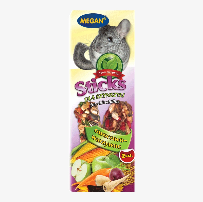 Megan Sticks Para Chinchilla Con Frutas Y Verduras - Chinchilla, transparent png #8370331