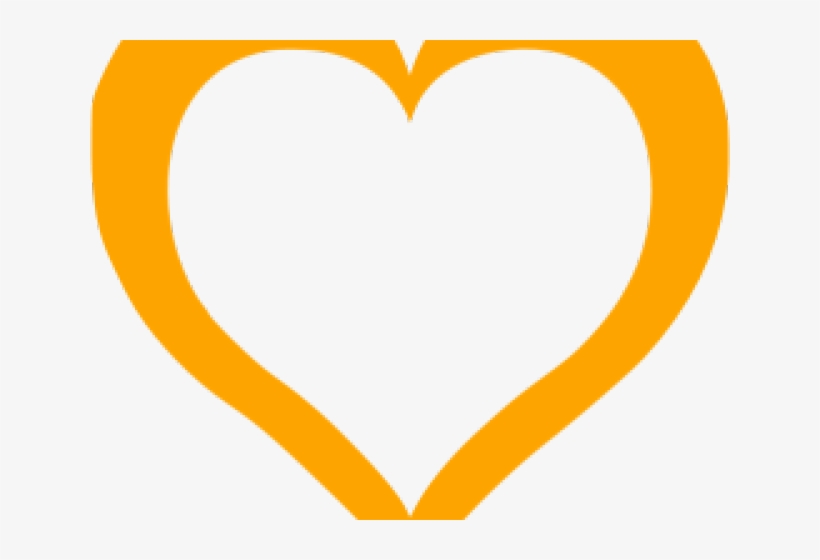 Heart Icons Orange - Heart, transparent png #8370370