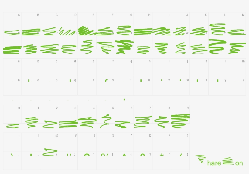 Font Marker Scribbles Preview - Number, transparent png #8370466