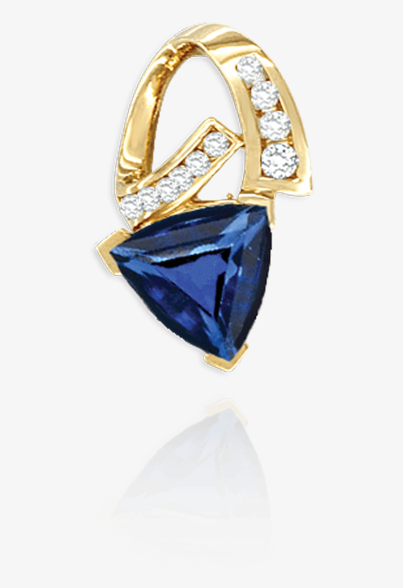 14k Gold Triangle Pendants - Engagement Ring, transparent png #8370471