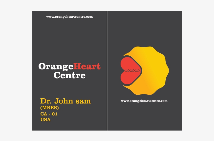 Orange Heart Centre - Graphic Design, transparent png #8370619