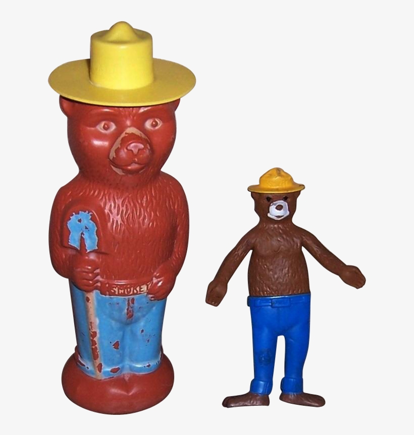 1967 Smokey Bear Bendy And 1960's Smokey Bear Soaky - Figurine, transparent png #8370719