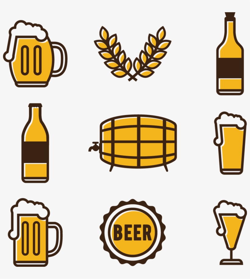 Computer Hand Drawn Cartoon Beer Vector File Drawing - Beer Drawing, transparent png #8371012