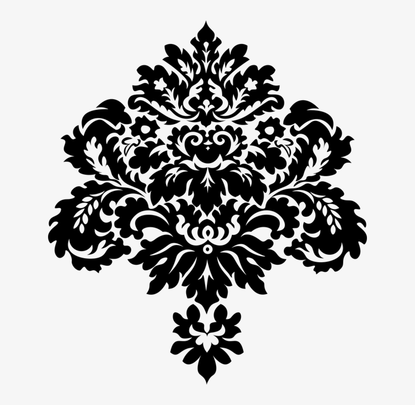 Damask, Classic, Vintage, Decorative, Floral, Flourish - Vintage Damask Png, transparent png #8371631