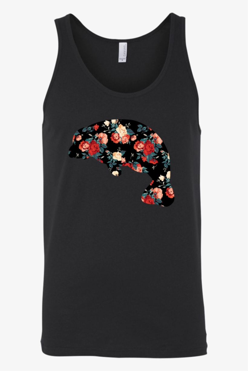 Manatee Lovers Vintage Roses Unisex Tank - Active Tank, transparent png #8371788