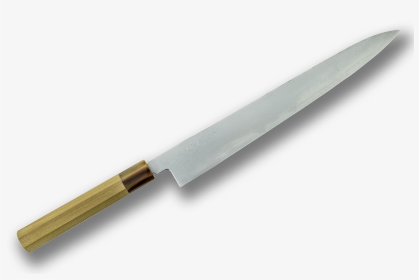 Konosuke Shiraki Custom Vg10 Damascus Wa-sujihiki 300mm - Bowie Knife, transparent png #8372401
