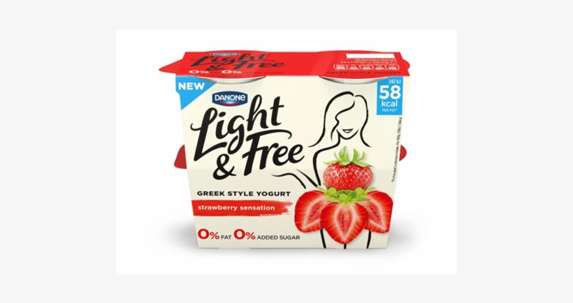Stawberry - Light And Free Yaourt, transparent png #8372521