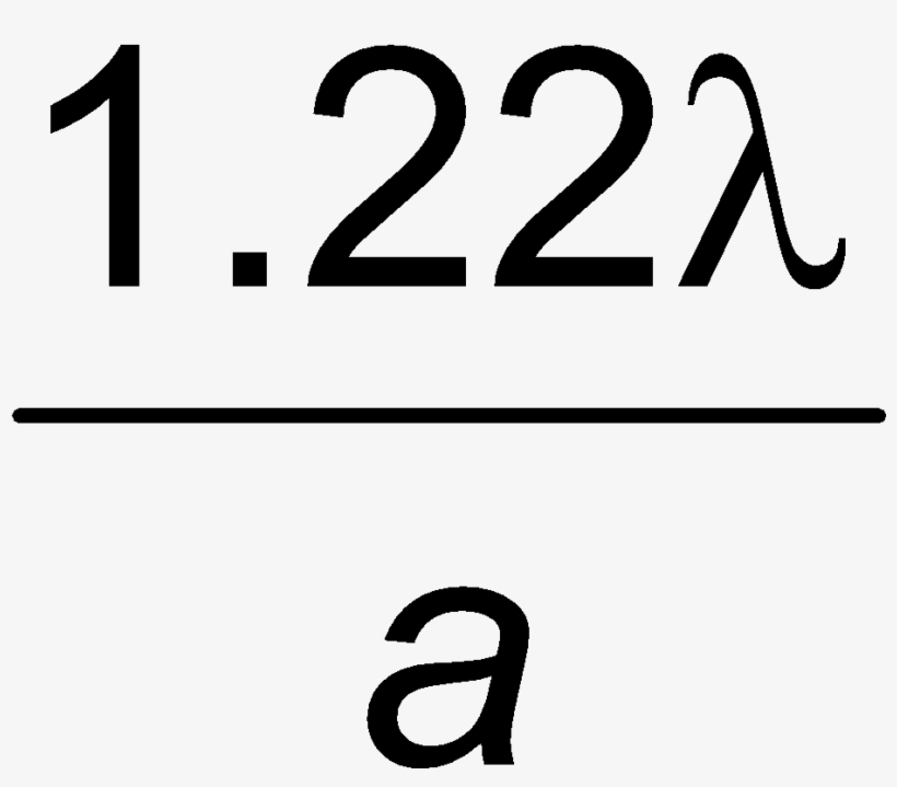 Where Θ Is The Angle Subtended By The Point Object - Number, transparent png #8372791