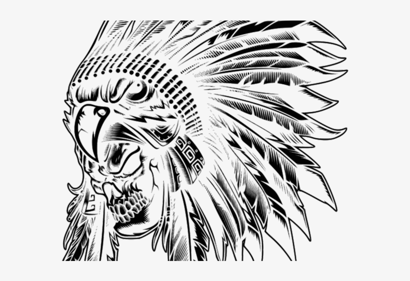 Aborigines Clipart Indian Feather - Cherokee Head Png, transparent png #8373445