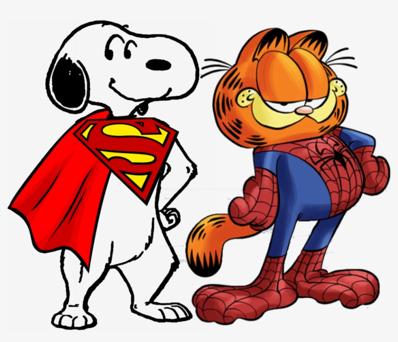 Super Beagle And Spidercat By Bradsnoopy97 - Garfield The Cat Spiderman, transparent png #8373863