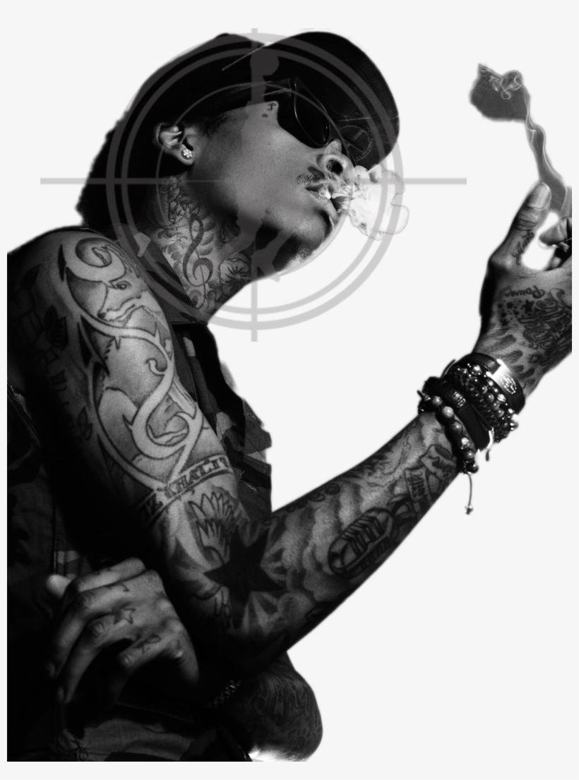 La Musica De Harry Fraud - Wiz Khalifa Black And White, transparent png #8374200