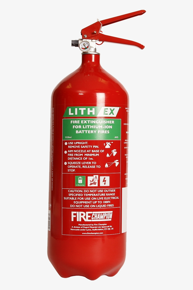 Lith-ex Extinguishers Specifically Designed To Extinguish - Lithium Extinguisher, transparent png #8374588