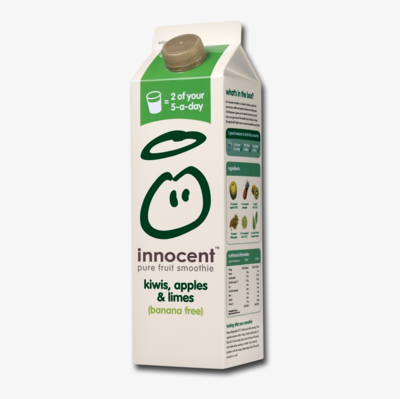 Innocent Smoothie Kiwis, Apples & Limes - Innocent Drinks, transparent png #8375198