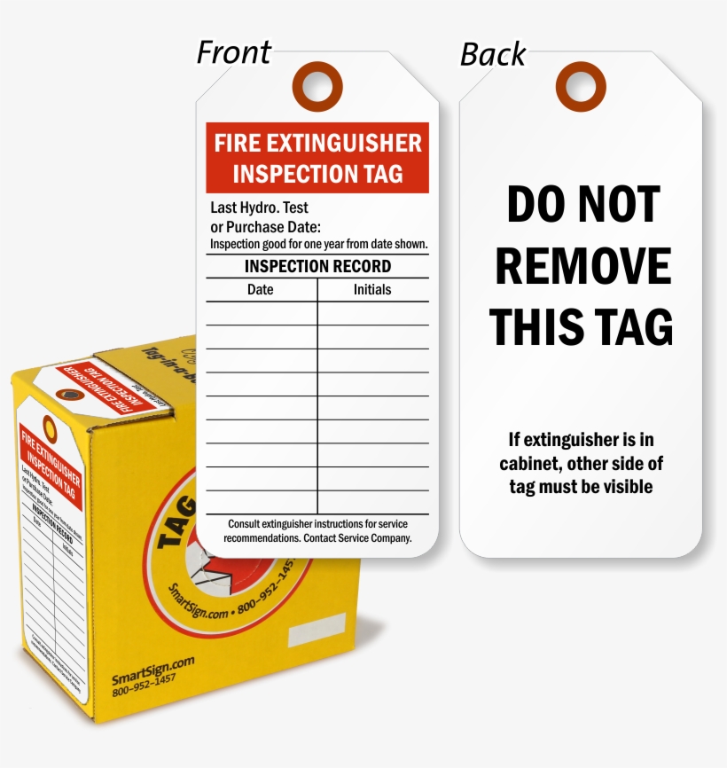 Zoom, Price, Buy - Fire Extinguisher Inspection Tags, transparent png #8375283
