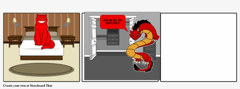 The Fat Cat And The Potato Chips - Cartoon, transparent png #8375664